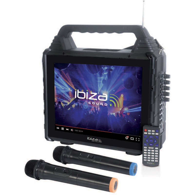 Portable Karaoke Speaker With Screen 2x VHF Mics BST Distribution